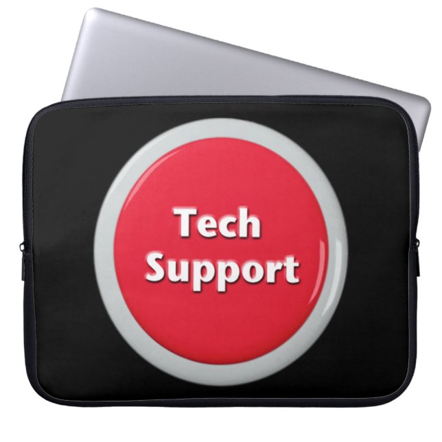 Capa Para Notebook Botão de Pânico Vermelho do Suporte Técnico (Frente)