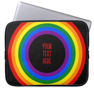 Capa Para Notebook BOTÃO RAINBOL FLAG + sinal ou texto