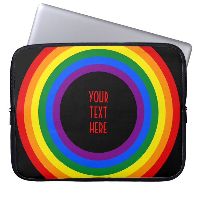 Capa Para Notebook BOTÃO RAINBOL FLAG + sinal ou texto (Frente)