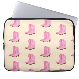Capa Para Notebook Botas de Cowboy Pink Cowgirl País Rancheria Texas