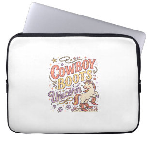 Capa Para Notebook Botas de Cowboy Unicórnio Caprichosas Desi Zazzle