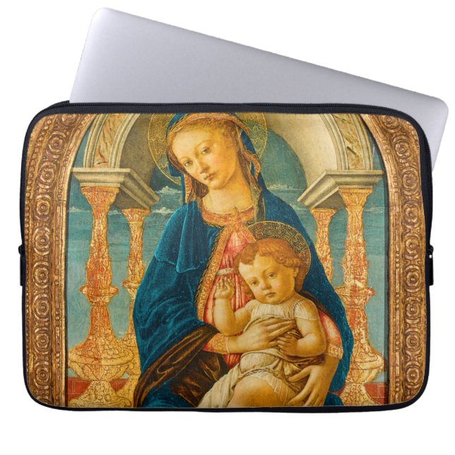 Capa Para Notebook Botticelli (1445-1510) Madona e Menino Entronados  (Frente)