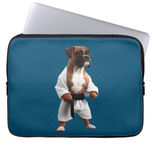 Capa Para Notebook Boxer Dog Play Karate, Boxer Dog Karate Player