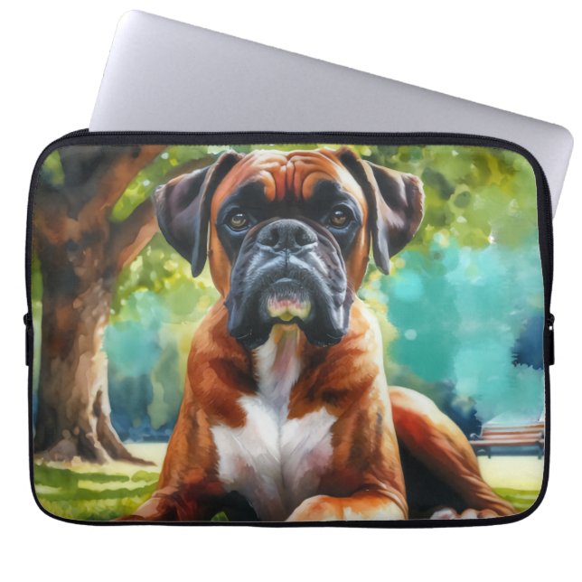 Capa Para Notebook Boxer Dog 🐾 Wiggle Bumbuns & Tail Wags (Frente)