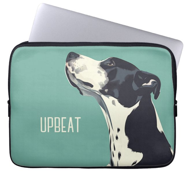 Capa Para Notebook Boxer preto e branco (Frente)