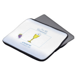 Capa Para Notebook Boy First Communion, Chalice com Host e Uvas