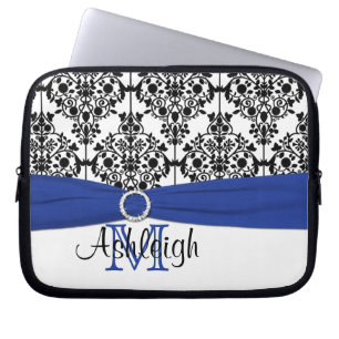 Capa Para Notebook Branco preto azul com Bolsa de laptop FAUX