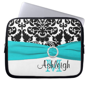 Capa Para Notebook Branco preto do Aqua com a bolsa de laptop da fita