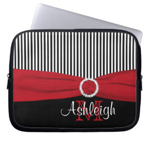 Capa Para Notebook Branco preto vermelho com Bolsa de laptop FAUX