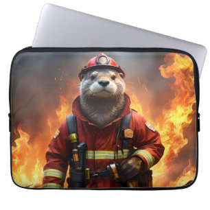 Capa Para Notebook **"Bravura De Borracha: O Bombeiro Mais Ocupado"**