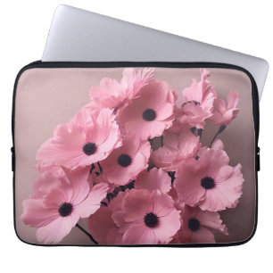 Capa Para Notebook Brida cor-de-água floral rosa-chic