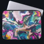Capa Para Notebook Bright and Colorful Abstrato Marbling<br><div class="desc">pintura digital por becky nimoy 2019; personalize com seu próprio texto ou foto</div>