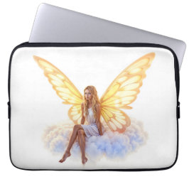 Capa Para Notebook Bright fada ouro borboleta asas gentis belas