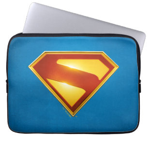 Capa Para Notebook Brilhante da blindagem S do Ouro Superman