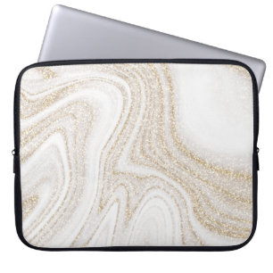 Capa Para Notebook Brilho de ouro branco moderno