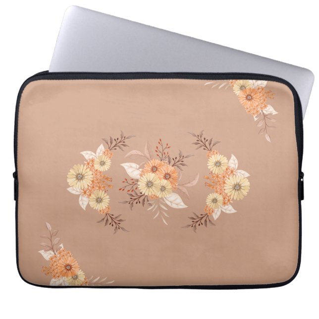Capa Para Notebook Brilho de Pétala de Outono – Florada Suave de Temp (Frente)