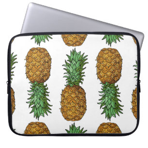Capa Para Notebook Brilho do abacaxi: Ilustração tropical de verão