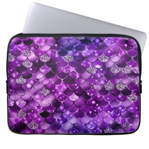 Capa Para Notebook Brilho do Oceano Escamas de Peixes Coloridas Padrã