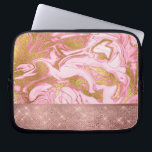Capa Para Notebook Brilho Dourado rosa e mármore cintilante<br><div class="desc">Rosa rosa rosa Dourada Brilhante e Capa de mármore brilhante. A Capa de mármore rosa e Dourada é perfeita para a garota que ama ouro rosa e brilho.</div>