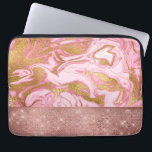 Capa Para Notebook Brilho Dourado rosa e mármore cintilante<br><div class="desc">Rosa rosa rosa Dourada Brilhante e Capa de mármore brilhante. A Capa de mármore rosa e Dourada é perfeita para a garota que ama ouro rosa e brilho.</div>