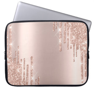 Capa Para Notebook Brilho Moderno em Rosa Dourado