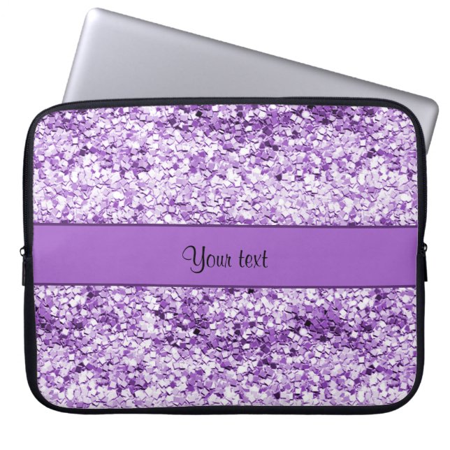 Capa Para Notebook Brilho roxo Sparkly (Frente)