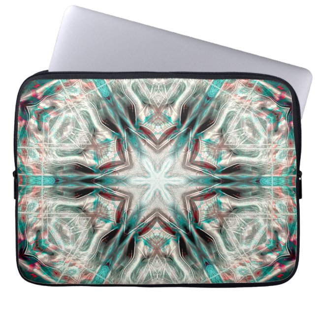 Capa Para Notebook Brilho suave com textura arenosa azul, estrela cal (Frente)