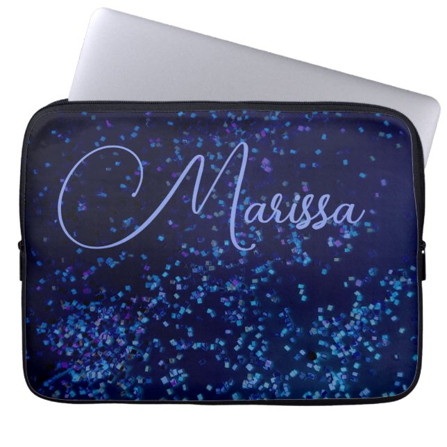 Capa Para Notebook Brincadeira Personalizada Confetti Azul (Frente)