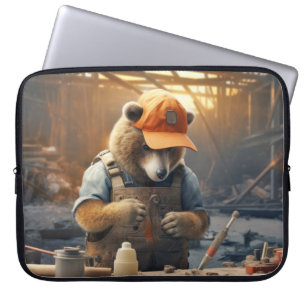Capa Para Notebook Brincadeiras de Urso Grizzy Trabalham em Brincadei