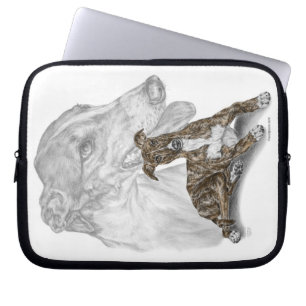 Capa Para Notebook Brindle Greyhound Dog Art