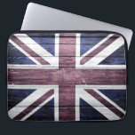 Capa Para Notebook British Flag Vintage Wood<br><div class="desc">Bandeira Britânica Vintage Wood. Design está disponível em outros produtos.</div>