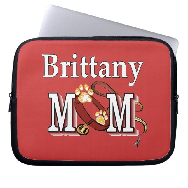 Capa Para Notebook Brittany Dog MOM (Frente)