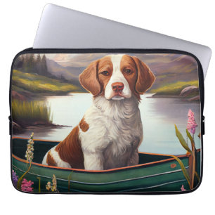 Capa Para Notebook Brittany Spaniel em uma Pagaia: Uma Aventura Cênic