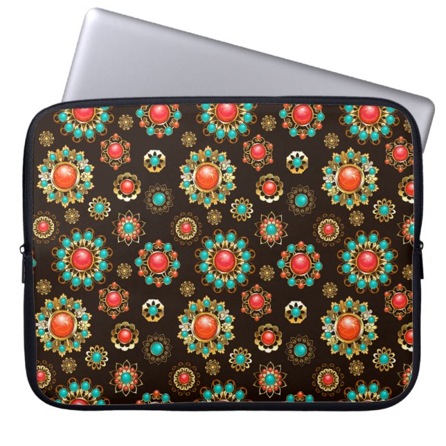 Capa Para Notebook Broches Étnicos Padrão Perfeito (Frente)