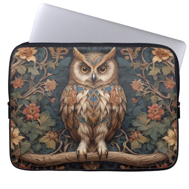 Capa Para Notebook Brown Owl William Morris Inspirado (Frente)