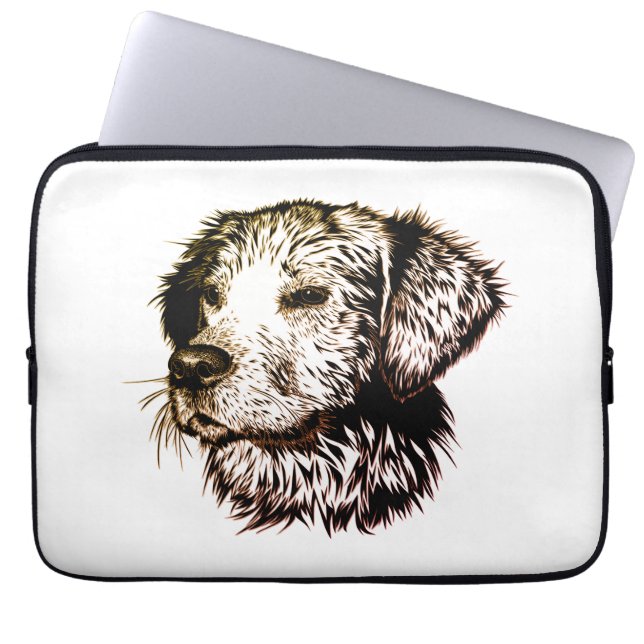 Capa Para Notebook Brown Puppy Sketch (Frente)