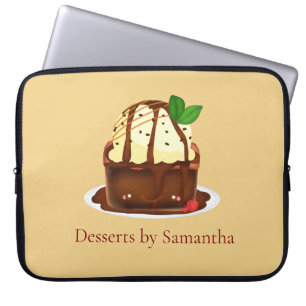 Capa Para Notebook Brownie de Chocolate Com Sorvete de Baunilha