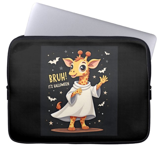 Capa Para Notebook Bruh É Engraçado De Halloween Dabbing Ghost Giraff (Frente)