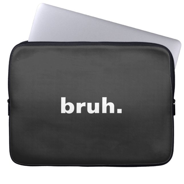 Capa Para Notebook bruh uma palavra minimalismo design (Frente)