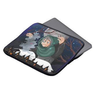 Capa Para Notebook Bruxa Assustadora & Casa Assombrada Halloween🌙