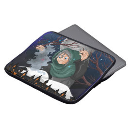 Capa Para Notebook Bruxa Assustadora & Casa Assombrada Halloween🌙
