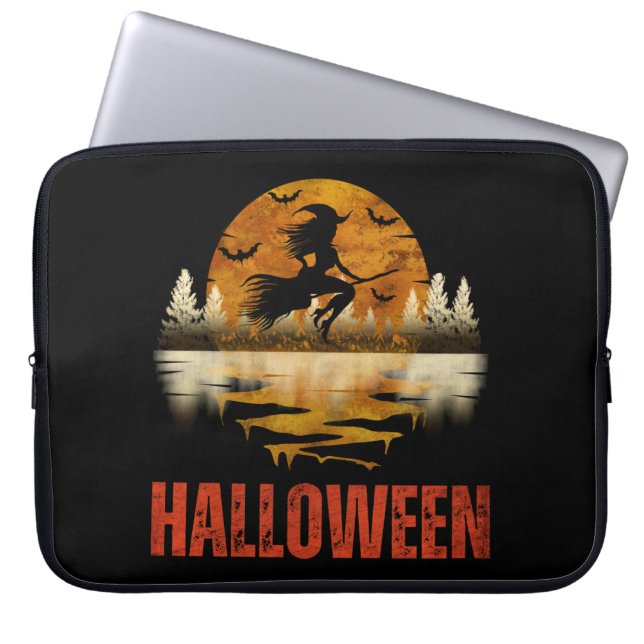 CAPA PARA NOTEBOOK BRUXA DA NOITE DE HALLOWEEN (Frente)