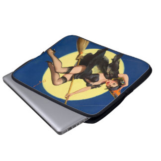 Capa Para Notebook Bruxa de Halloween Pin Up Garota