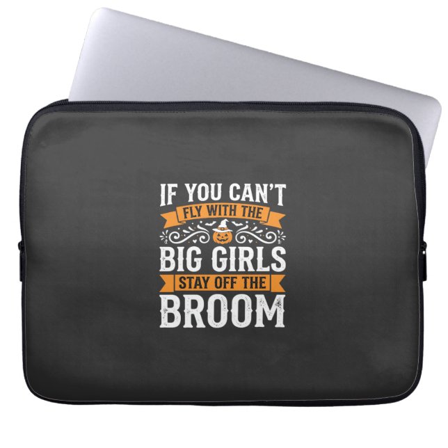 Capa Para Notebook Bruxa de Vassoura para Meninas Grandes no Hallowee (Frente)