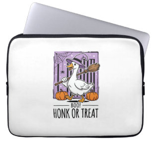 Capa Para Notebook Bruxa Ganso Honque ou Trate no Halloween