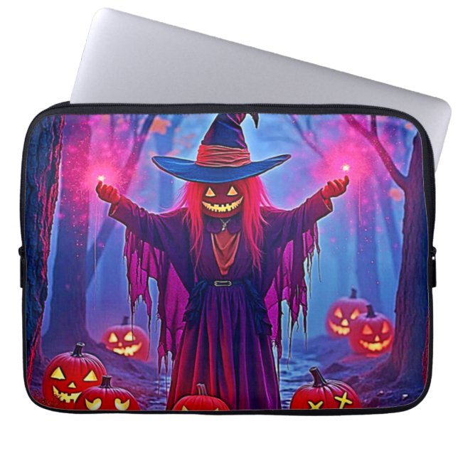 Capa Para Notebook Bruxa Misteriosa na Design de Florestas Encantadas (Frente)
