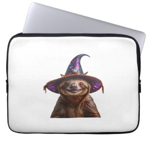 Capa Para Notebook Bruxa Preguiça Halloween truque ou tratamento abób