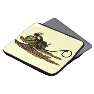 Capa Para Notebook Bruxo Vintage do Oz, Chapéu de Macaco Voador Malva