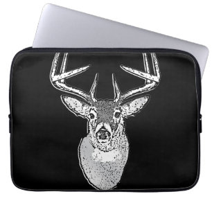 Capa Para Notebook Buck no Black White Tail Deer clássico
