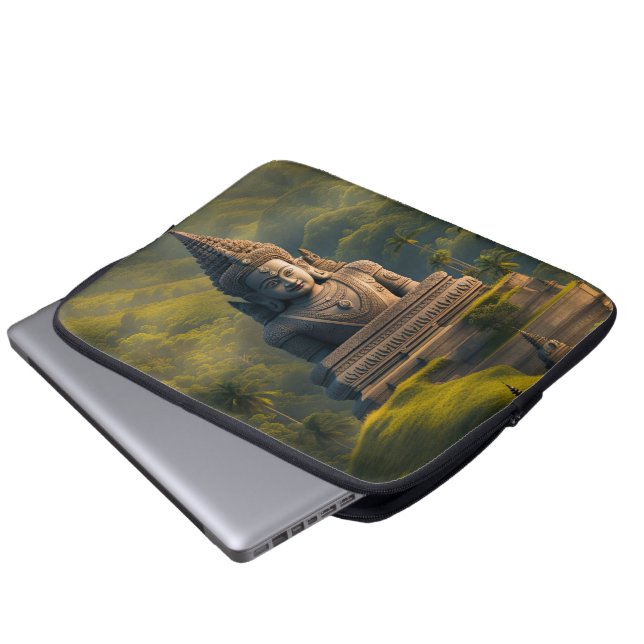 Capa Para Notebook Buda das Montanhas da Indonésia (Frente Inferior)